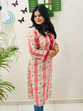 Blush Check Office Kurta