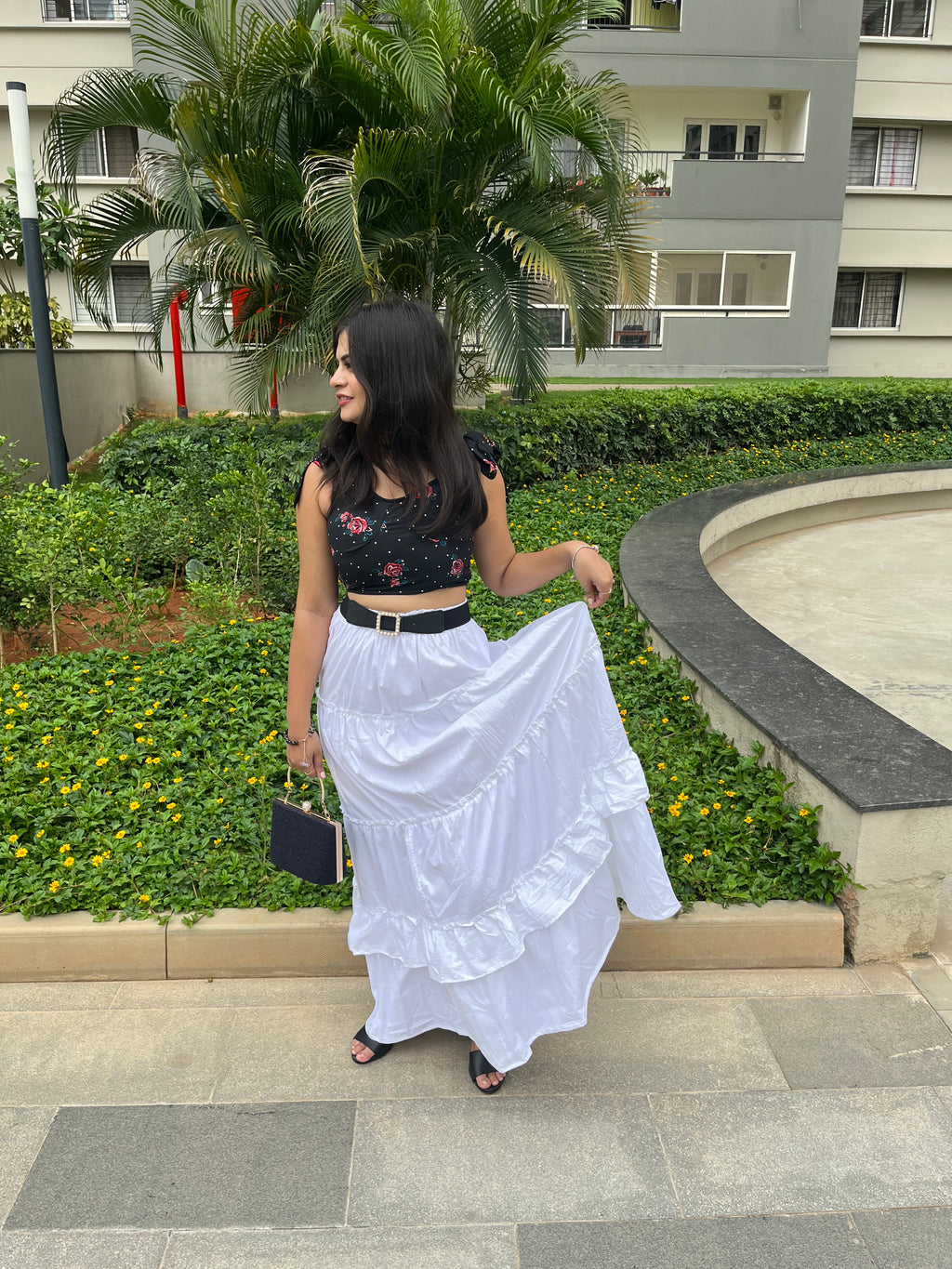 Tiered Fairy White Long Skirt