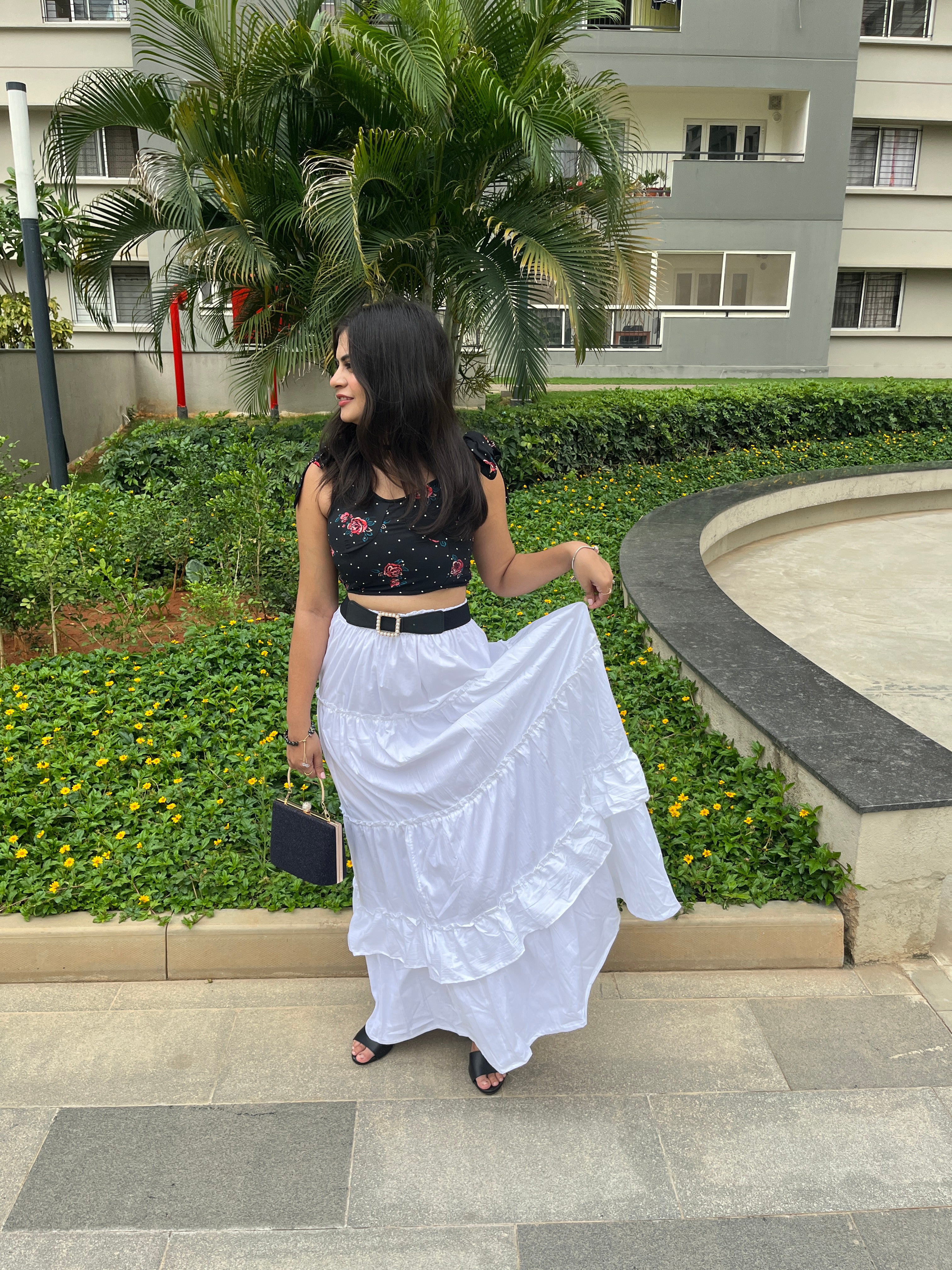 Tiered Fairy White Long Skirt