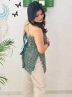 Emerald Green Bandhani Kurti