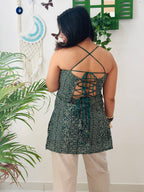 Emerald Green Bandhani Kurti