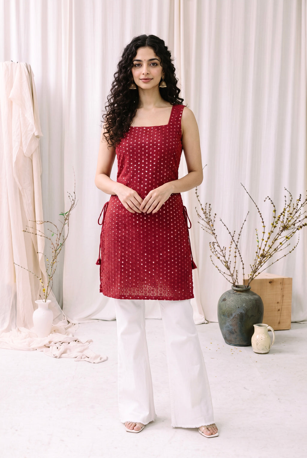 Madhuri Mirrorwork Kurti – Mehrun