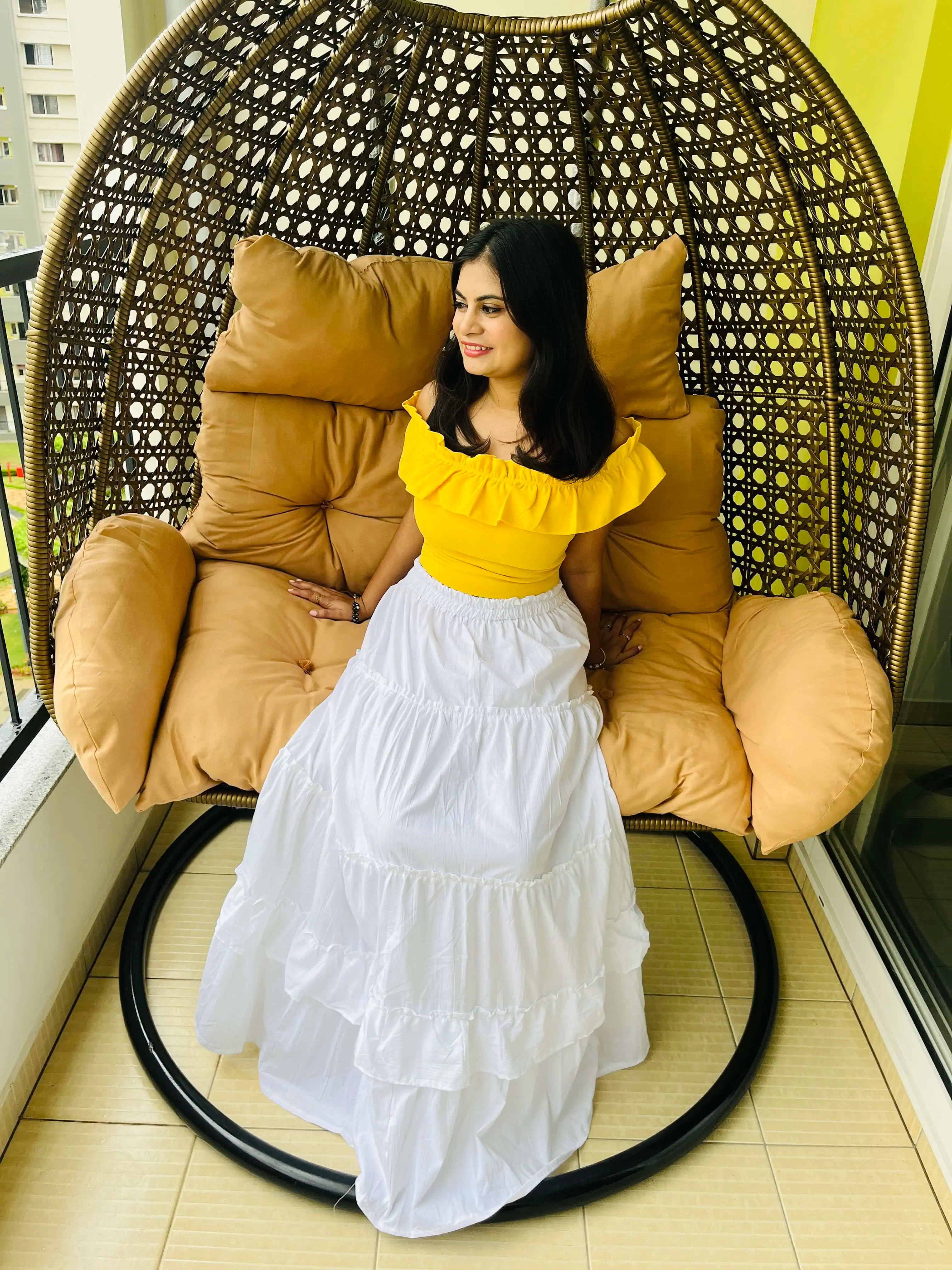 Tiered Fairy White Long Skirt