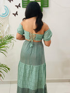 Mint Muse Chikankari Skirt Set
