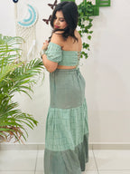 Mint Muse Chikankari Skirt Set
