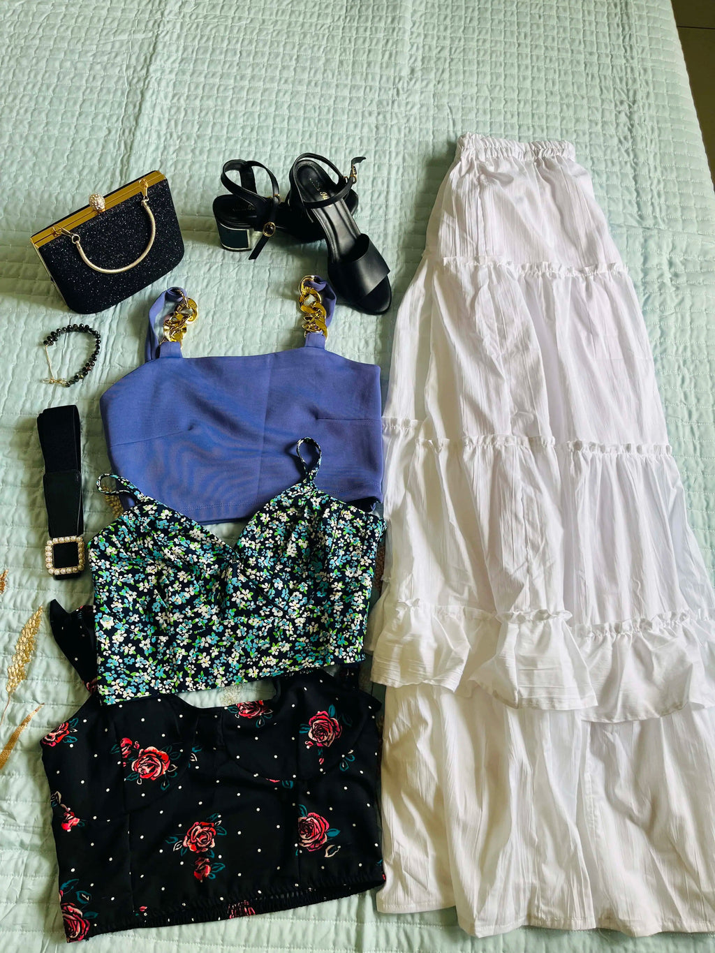 Tiered Fairy White Long Skirt