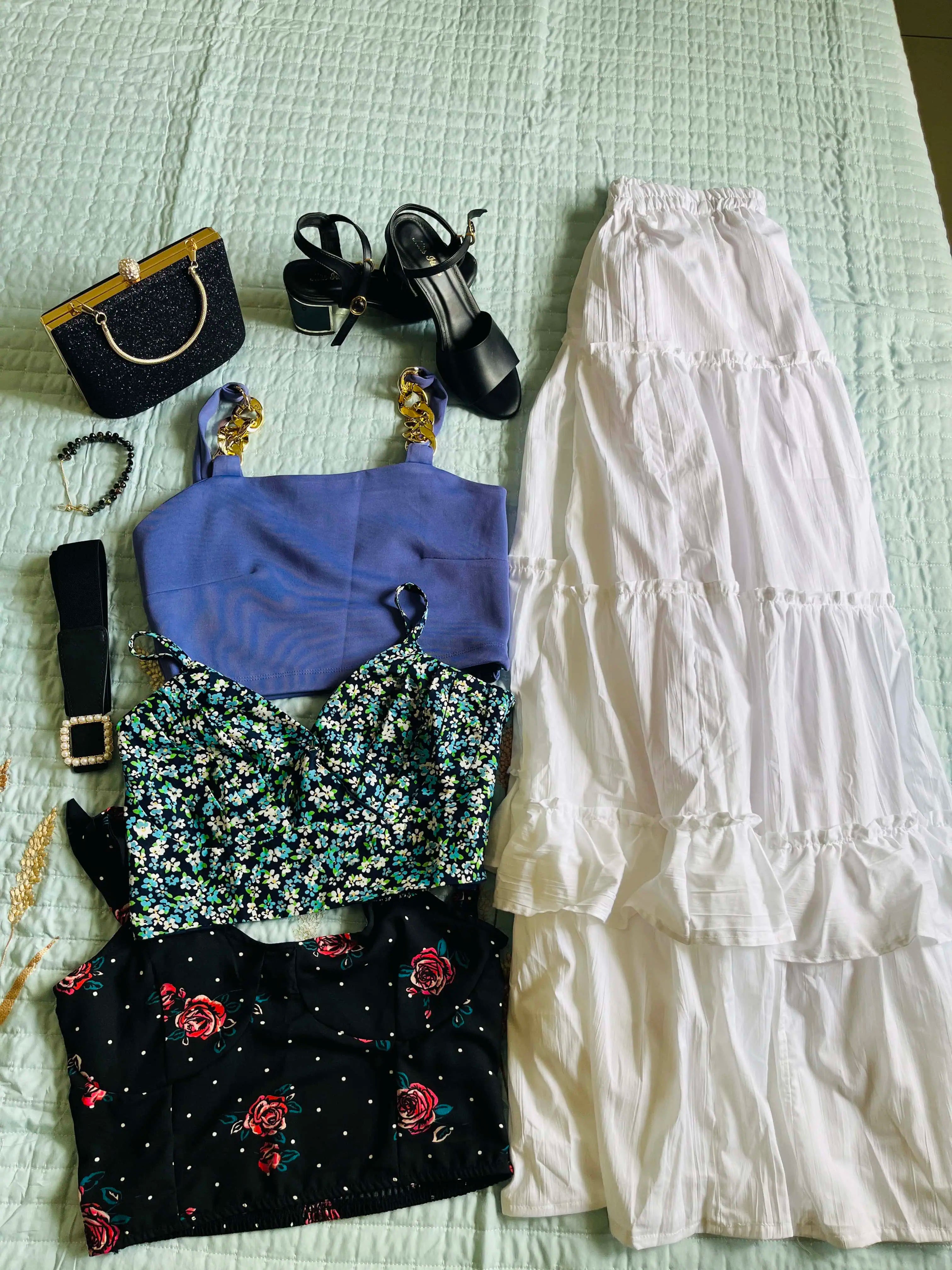 Tiered Fairy White Long Skirt