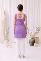 Madhuri Mirrorwork Kurti – Lavender