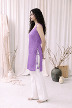 Madhuri Mirrorwork Kurti – Lavender