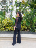 Black Silver Lace Kurti