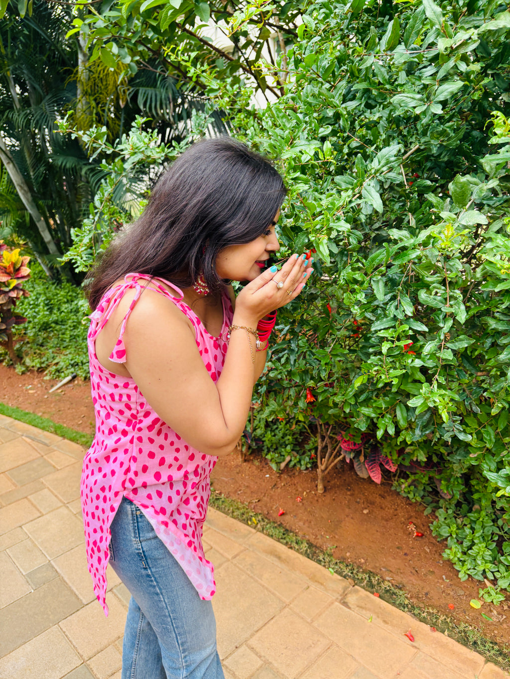 Gulabi Tie-Up Cotton Kurti