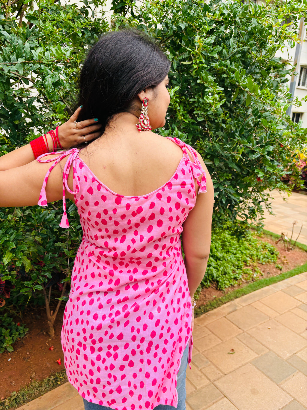 Gulabi Tie-Up Cotton Kurti