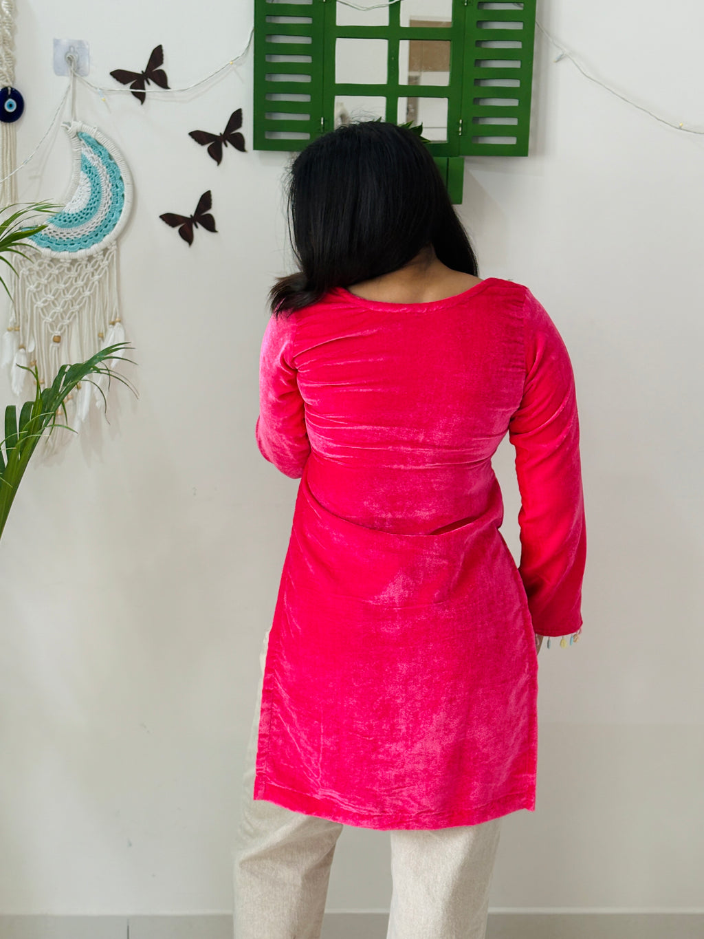 Blush Pink Pakistani Kurti