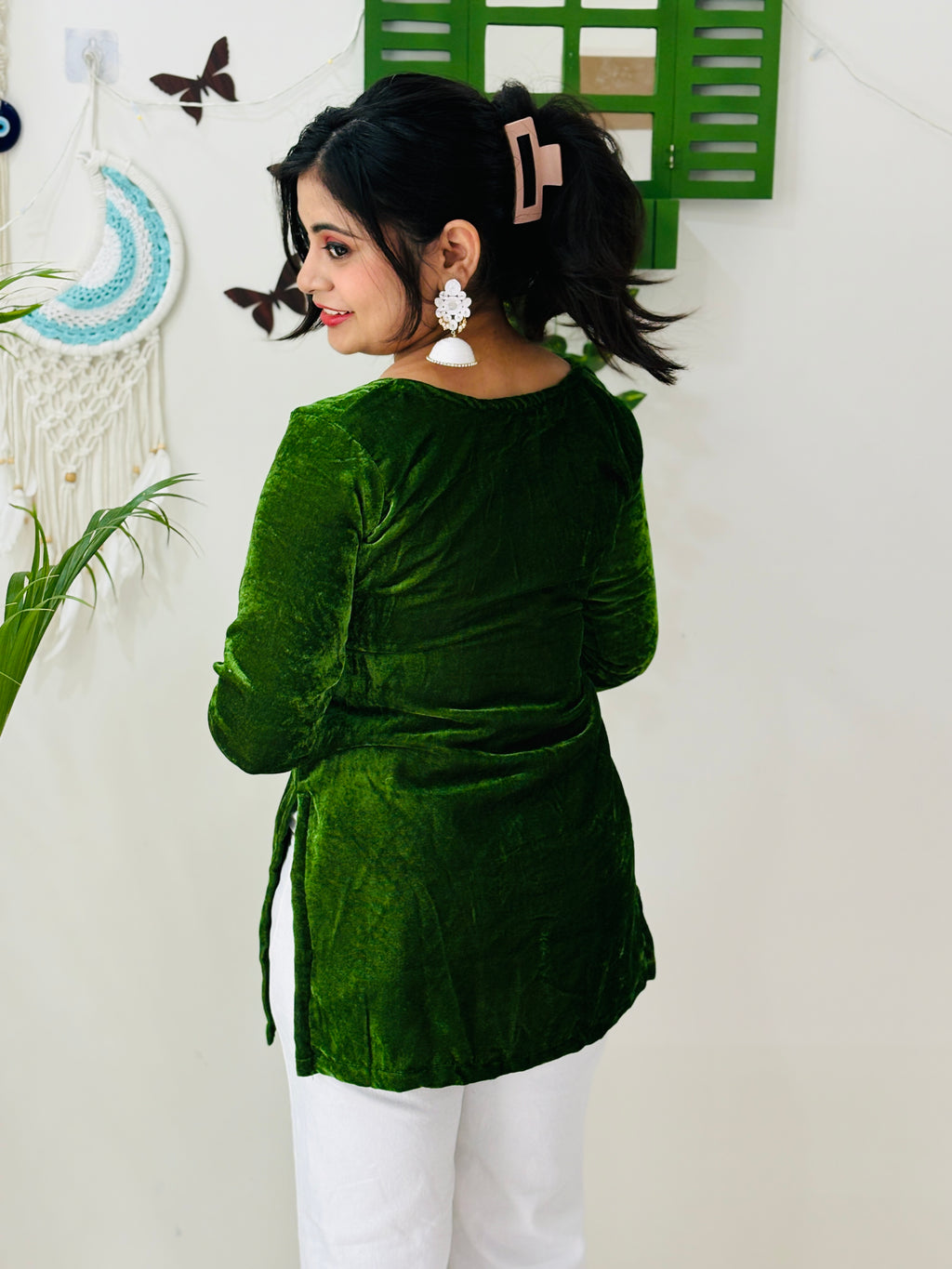 Heer Velvet Grace Kurti