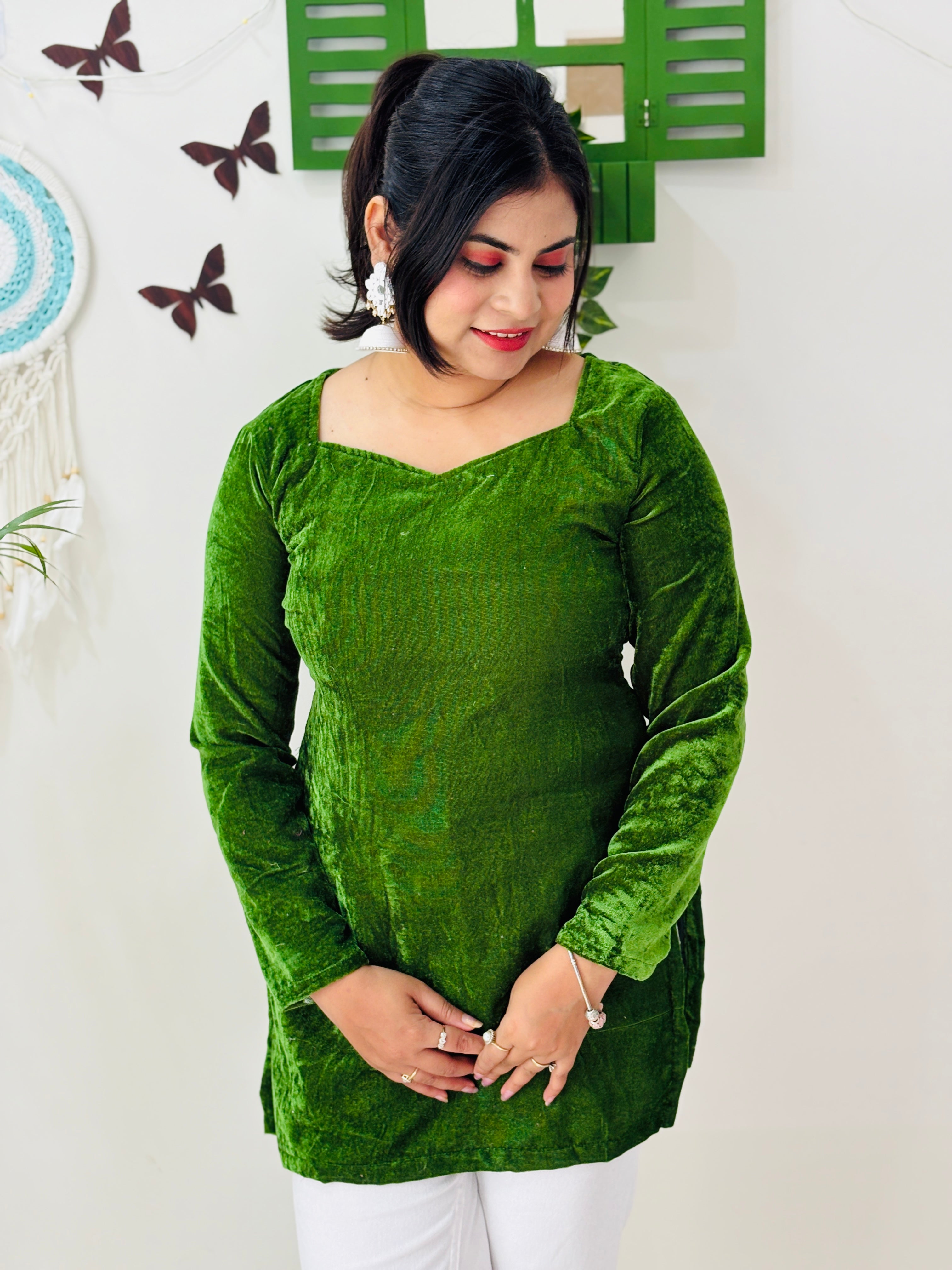 Heer Velvet Grace Kurti