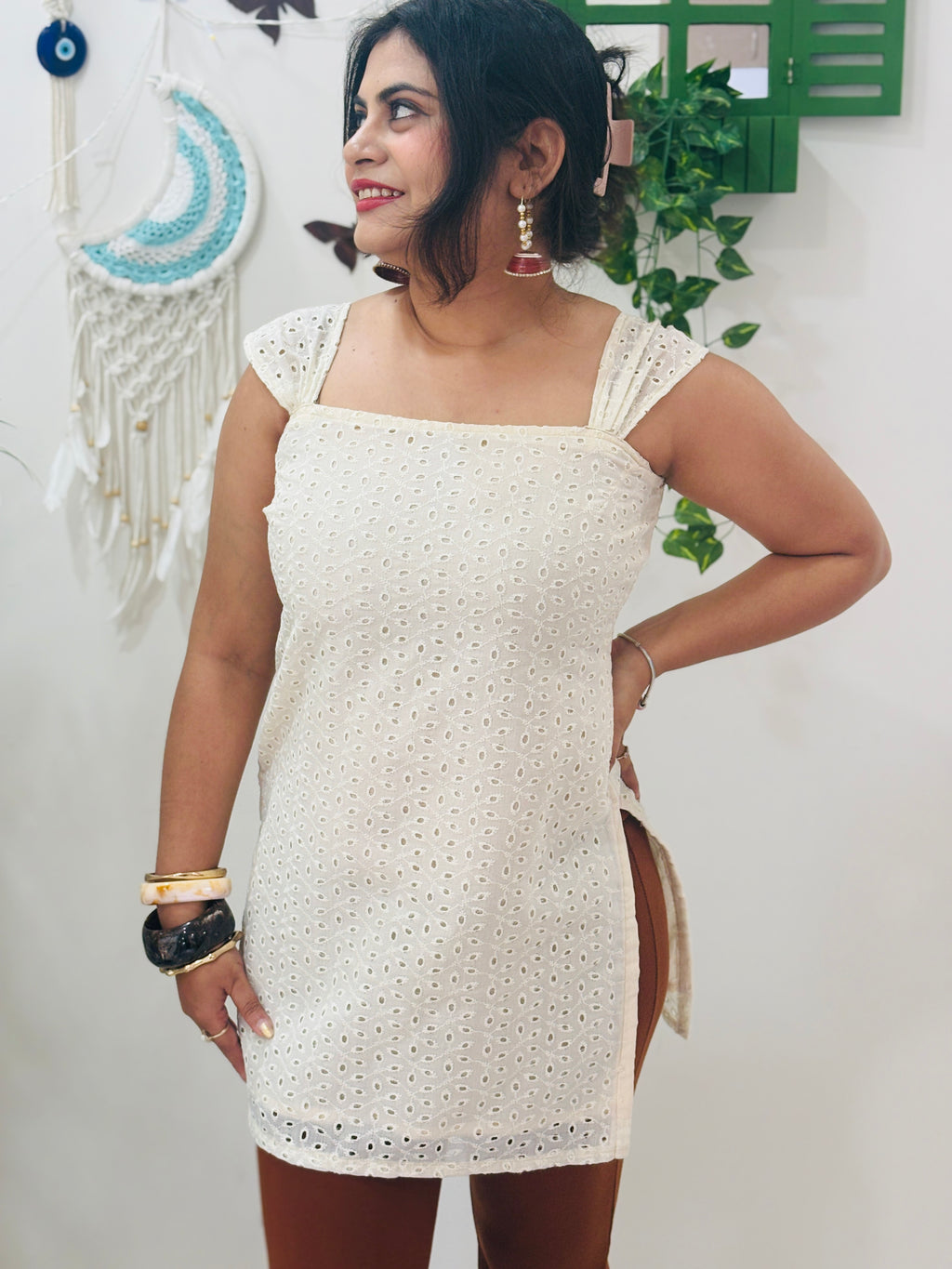 Ivory Whisper Corset Kurti