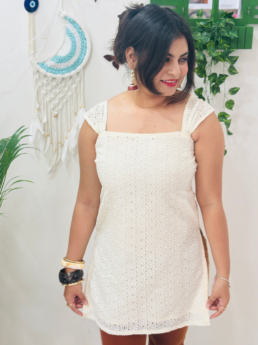 Ivory Whisper Corset Kurti