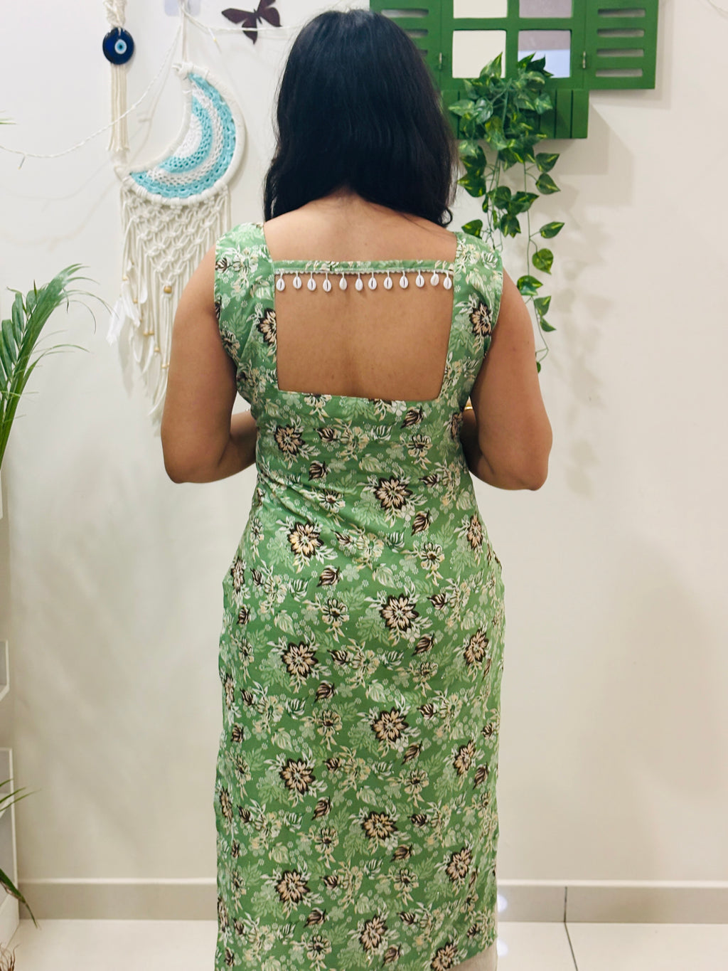 Mint Bloom Lace Kurti