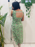 Mint Bloom Lace Kurti