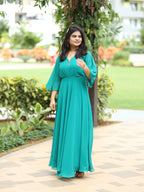 Teal Whirl Dream Gown