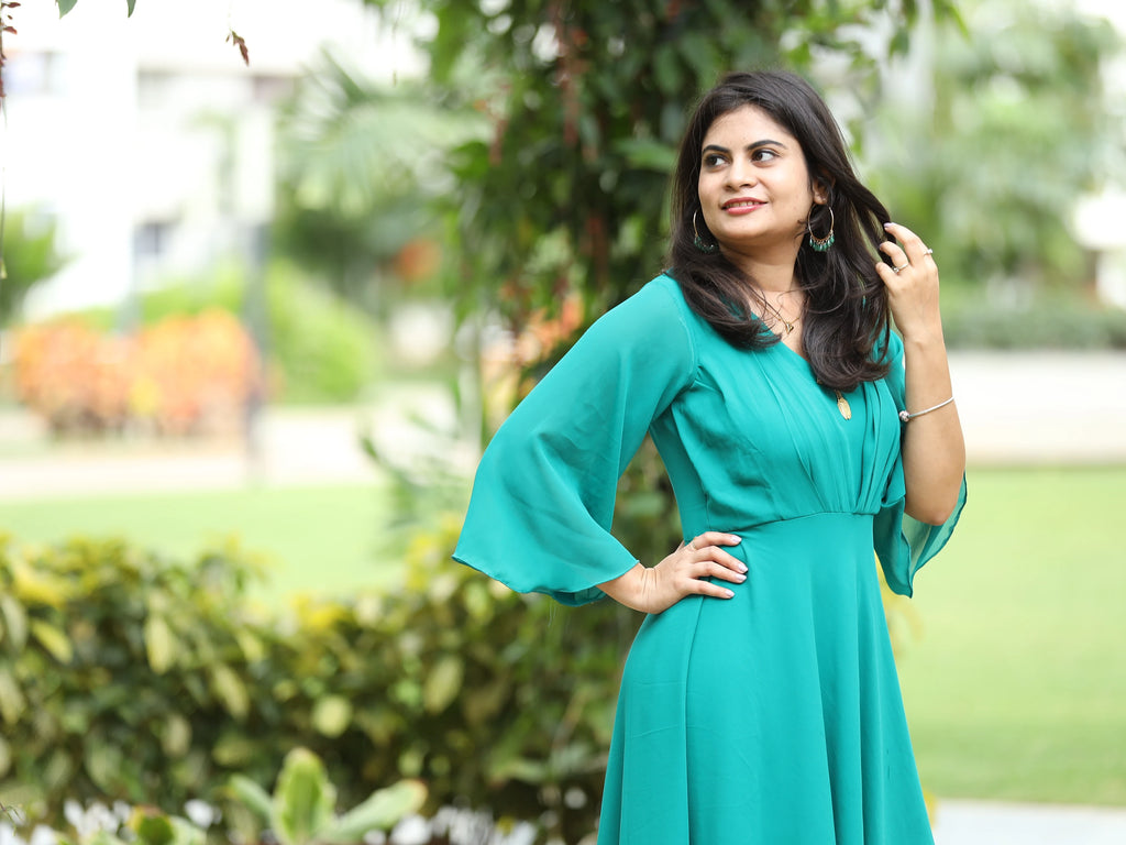 Teal Whirl Dream Gown