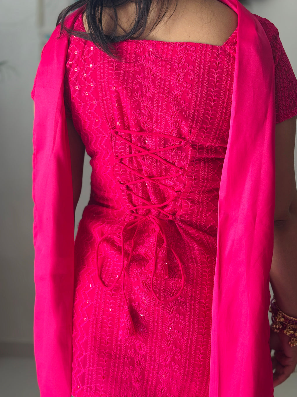 Nazakat Rani Pink Corset Suit