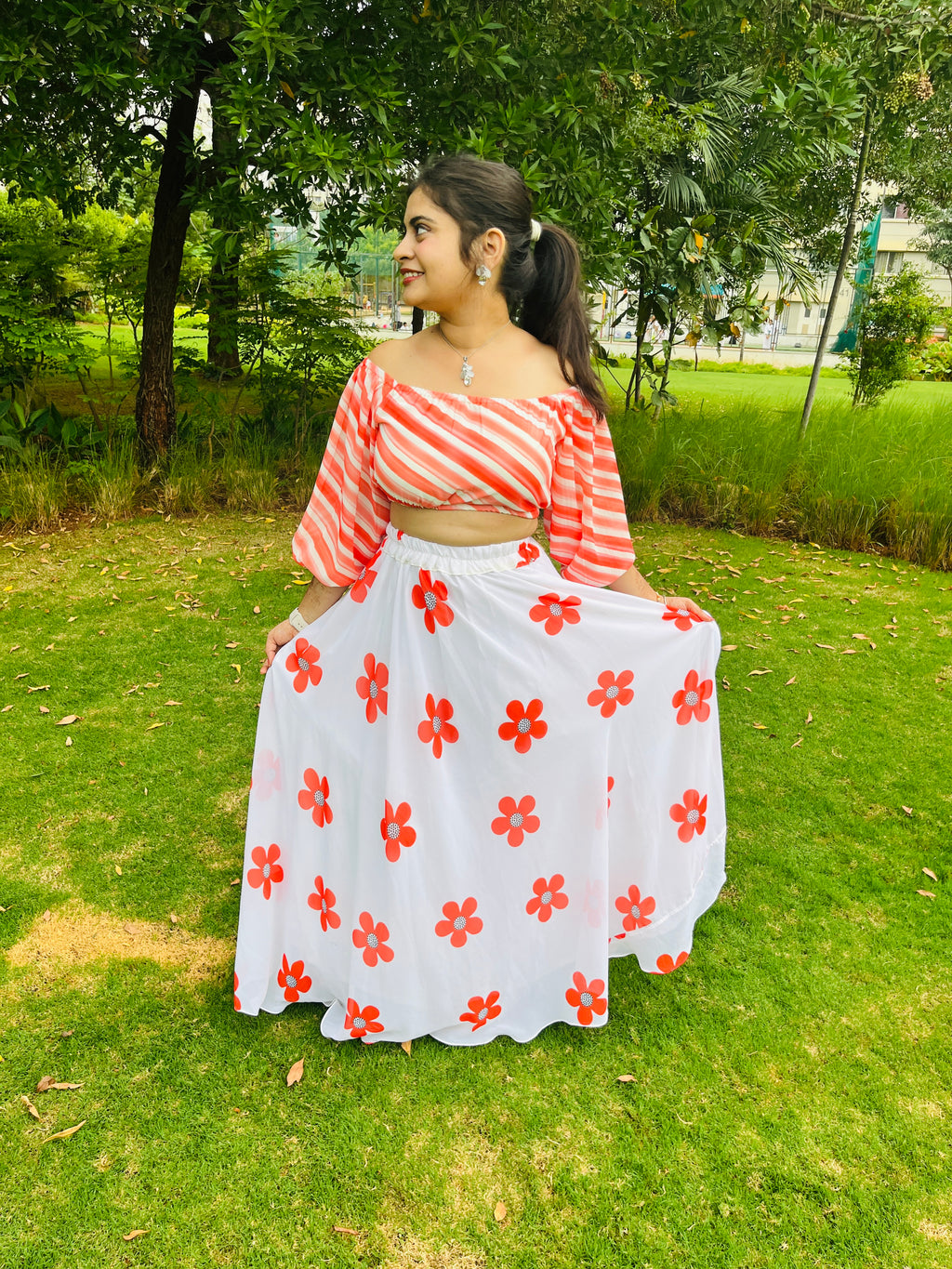 Blossom Breeze Skirt Top Set