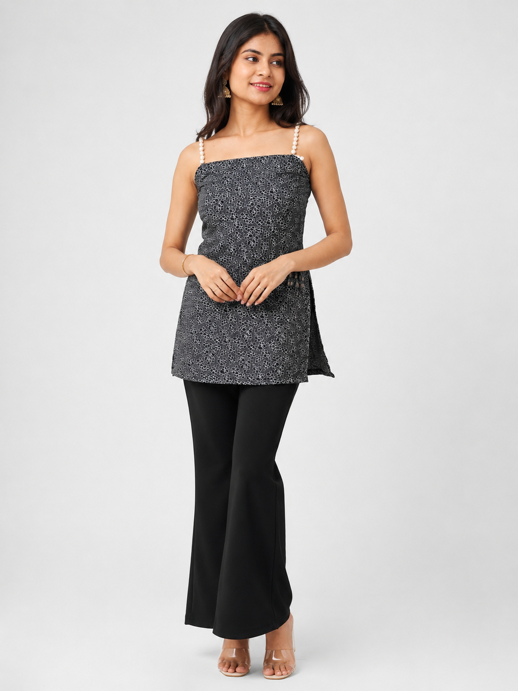 Beaded Strap with Corset Back