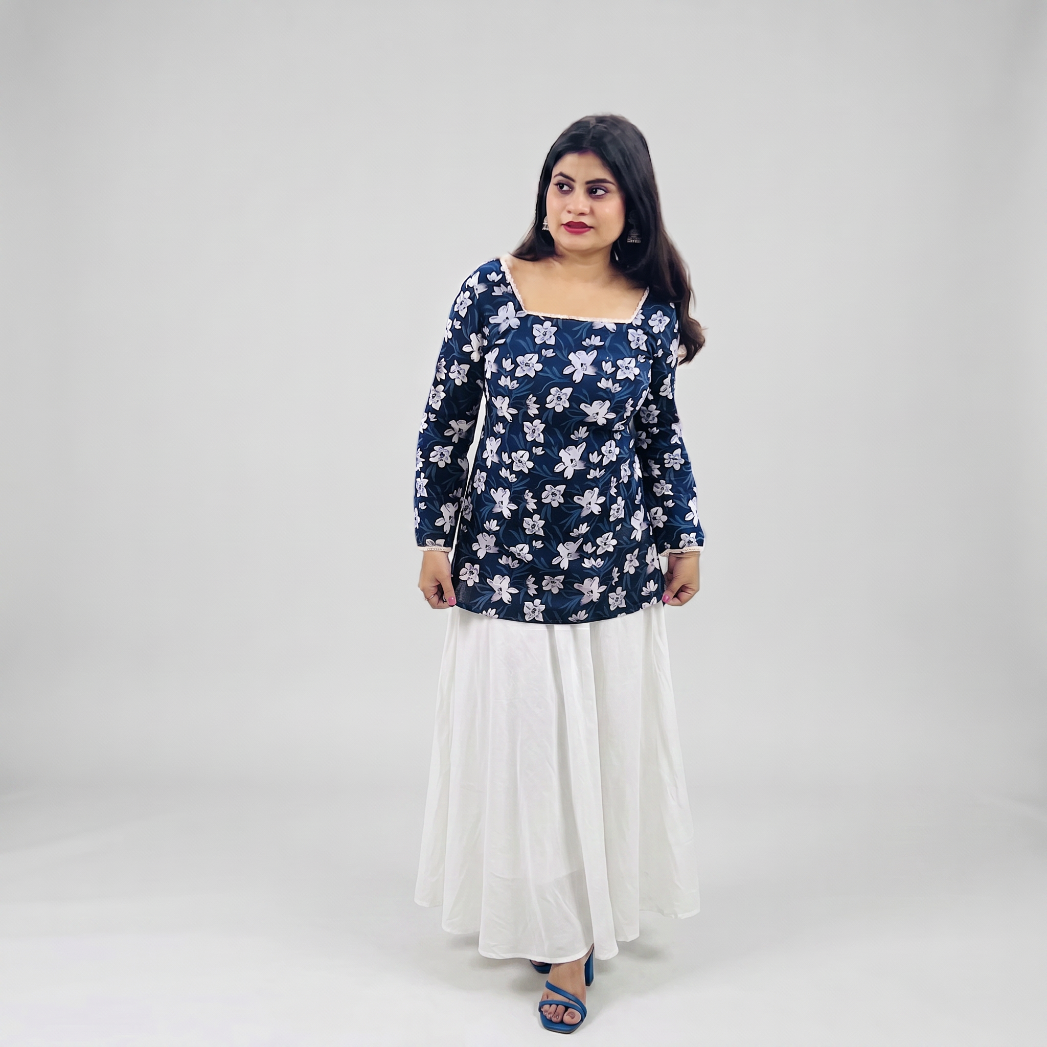 Sharvari Floral Corset Kurti