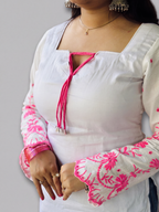 Aadhya Pink Chikankari Corset Kurti