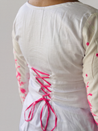 Aadhya Pink Chikankari Corset Kurti