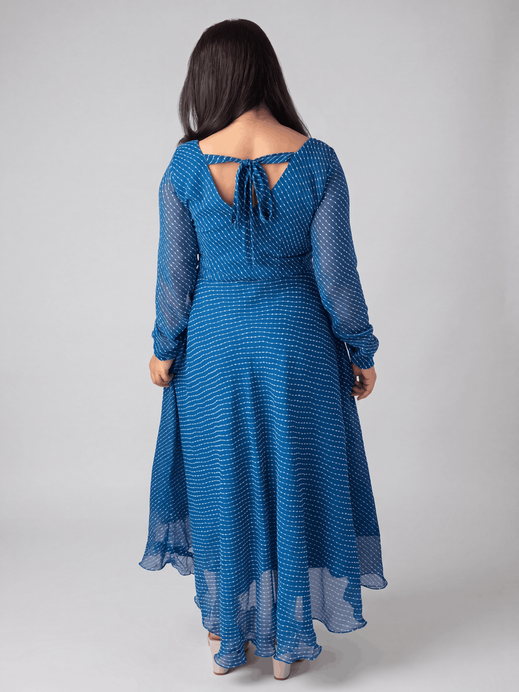 Indigo Breeze Georgette Gown