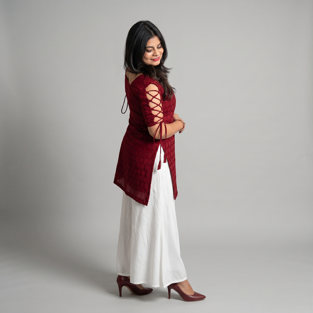 Ruby Dori Sleeve Hakoba Kurti