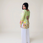 Pista Floral Corset Kurti