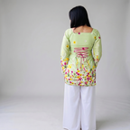 Pista Floral Corset Kurti
