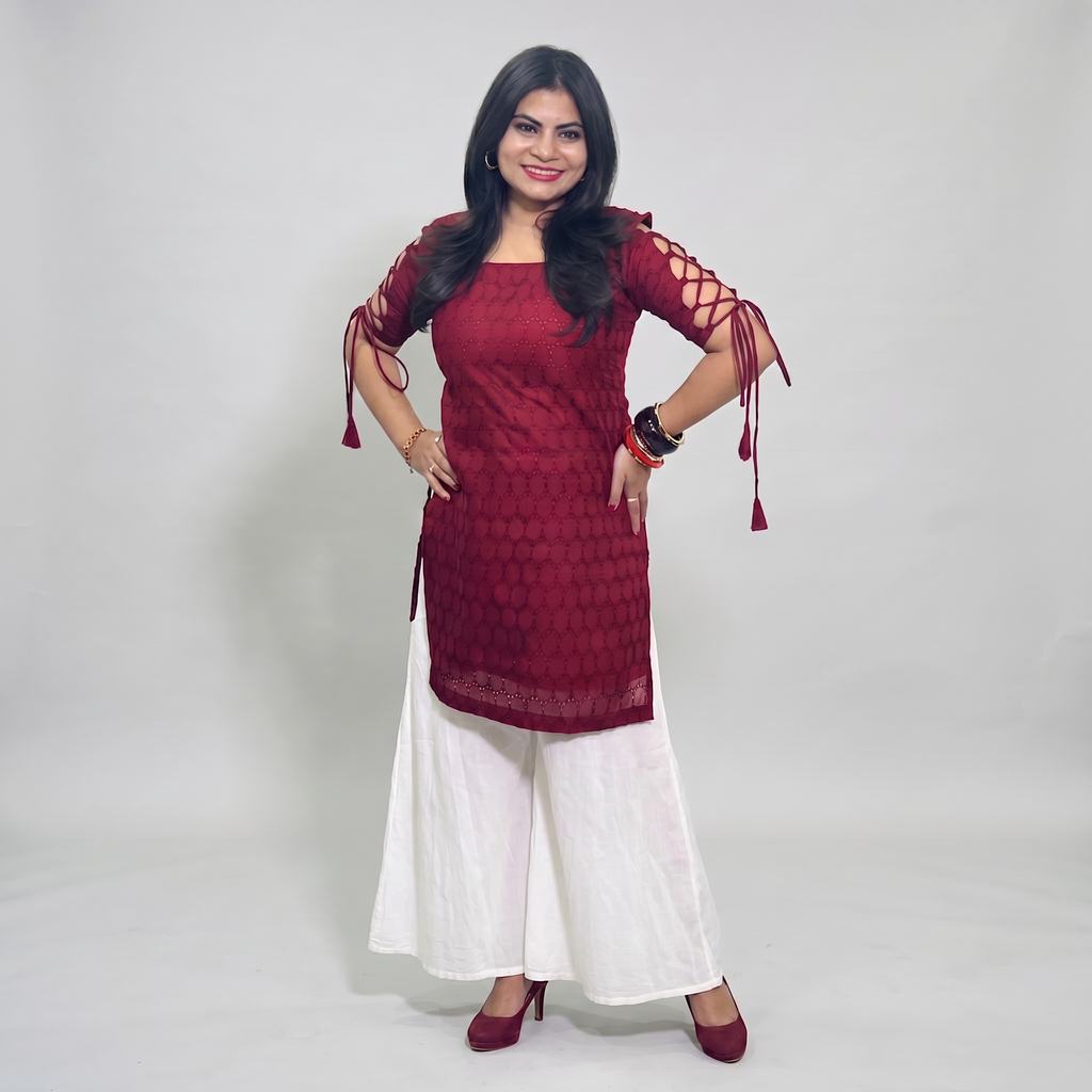 Ruby Dori Sleeve Hakoba Kurti