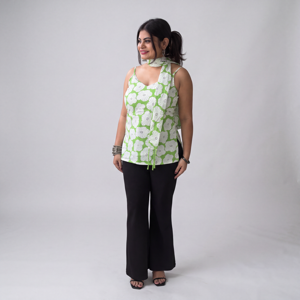 Lime Blossom Corset Kurti